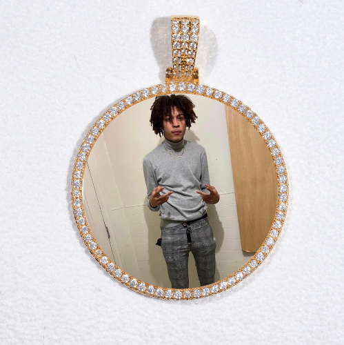 MEDIUM 3D CIRCLE CUSTOM PICTURE PENDANT