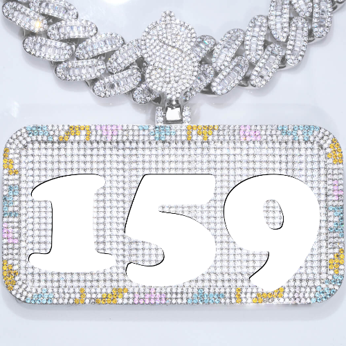 CUSTOM LETTER NECKLACE 3D COLORFUL SQUARE