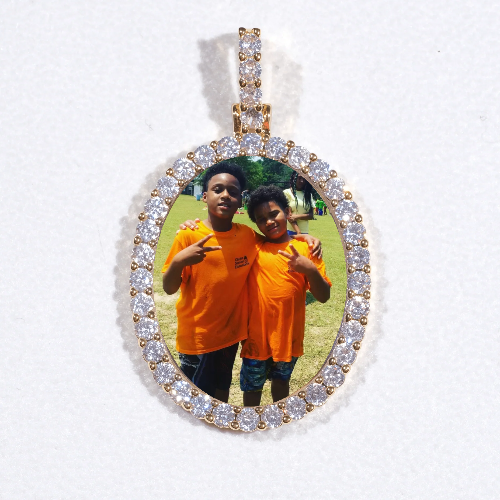 3D Oval Custom Picture Pendant