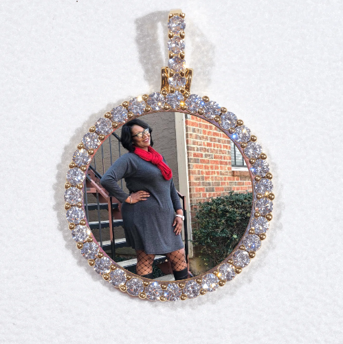 3D CIRCLE CUSTOM PICTURE PENDANT SMALL SIZE