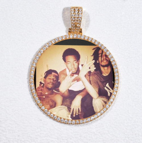 MEDIUM 3D CIRCLE CUSTOM PICTURE PENDANT
