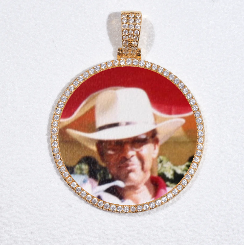 MEDIUM 3D CIRCLE CUSTOM PICTURE PENDANT