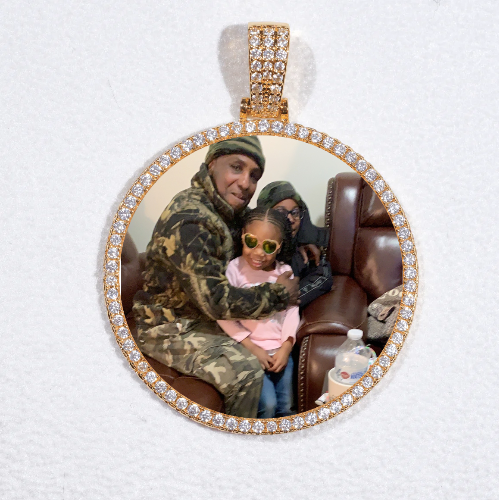 MEDIUM 3D CIRCLE CUSTOM PICTURE PENDANT
