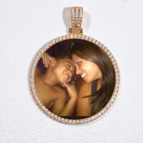 MEDIUM 3D CIRCLE CUSTOM PICTURE PENDANT