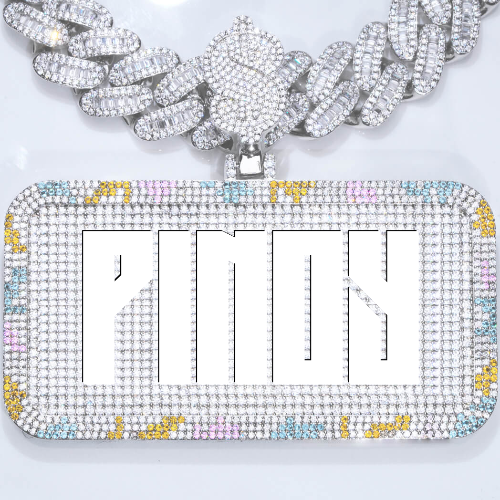 CUSTOM LETTER NECKLACE 3D COLORFUL SQUARE
