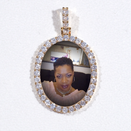 3D Oval Custom Picture Pendant