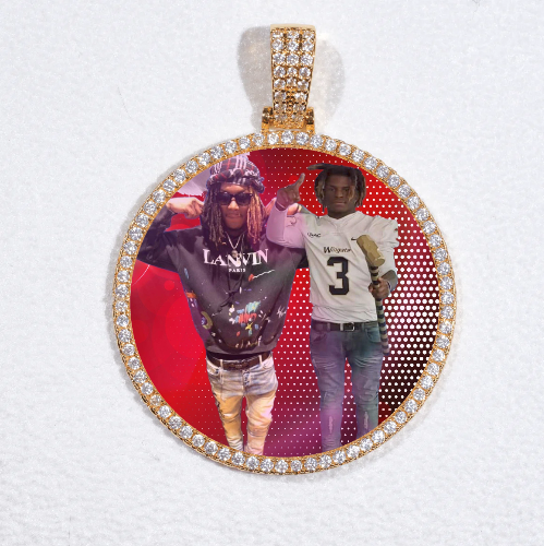 MEDIUM 3D CIRCLE CUSTOM PICTURE PENDANT