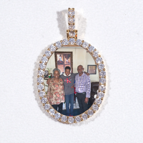 3D Oval Custom Picture Pendant