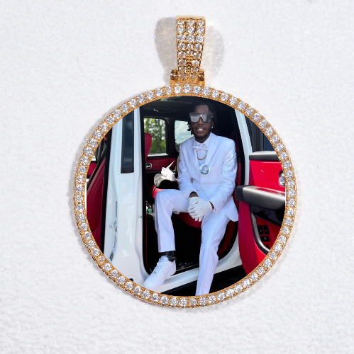 MEDIUM 3D CIRCLE CUSTOM PICTURE PENDANT