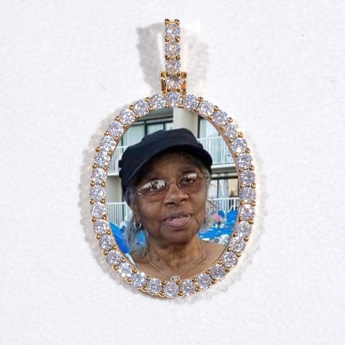 3D Oval Custom Picture Pendant