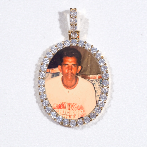 3D Oval Custom Picture Pendant