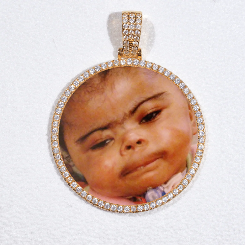 MEDIUM 3D CIRCLE CUSTOM PICTURE PENDANT