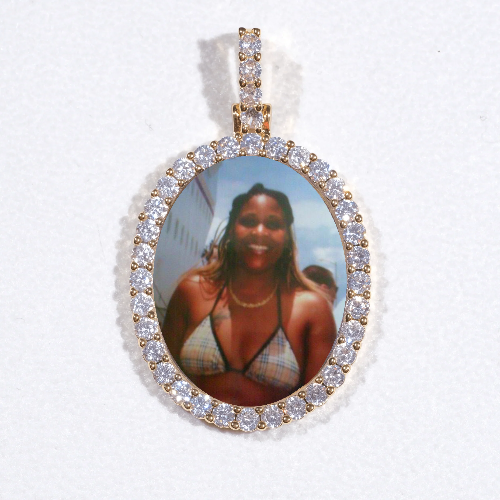 3D Oval Custom Picture Pendant