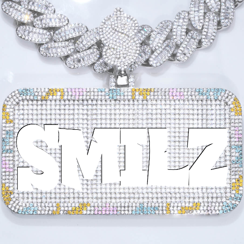 CUSTOM LETTER NECKLACE 3D COLORFUL SQUARE