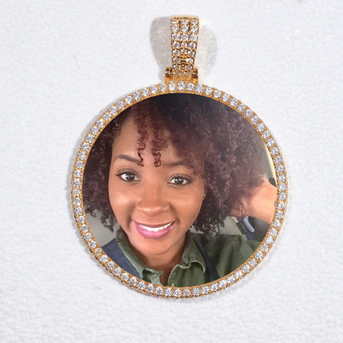MEDIUM 3D CIRCLE CUSTOM PICTURE PENDANT