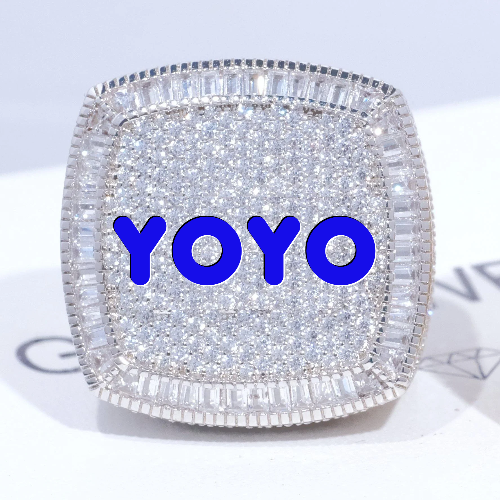 CUSTOM LETTER 3D ICED RING
