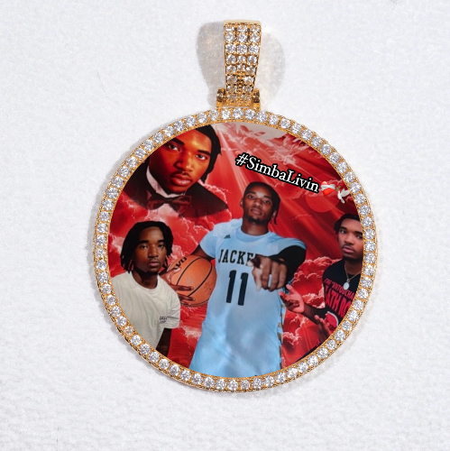 MEDIUM 3D CIRCLE CUSTOM PICTURE PENDANT
