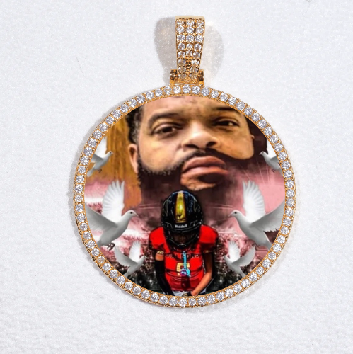 MEDIUM 3D CIRCLE CUSTOM PICTURE PENDANT
