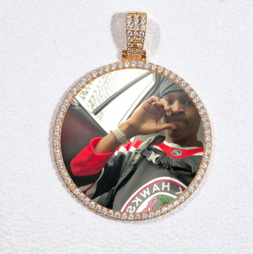 MEDIUM 3D CIRCLE CUSTOM PICTURE PENDANT