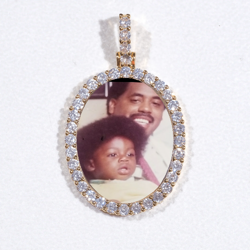 3D Oval Custom Picture Pendant