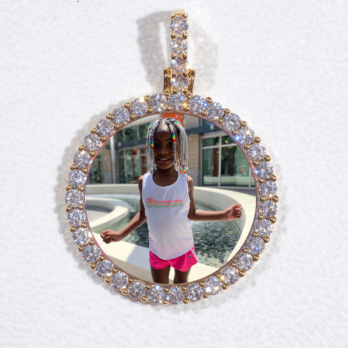 3D CIRCLE CUSTOM PICTURE PENDANT SMALL SIZE
