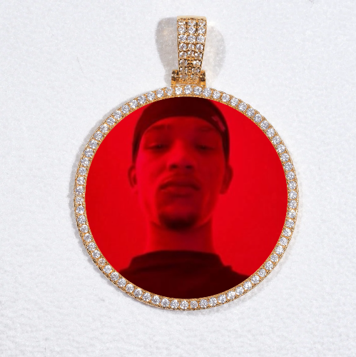 MEDIUM 3D CIRCLE CUSTOM PICTURE PENDANT
