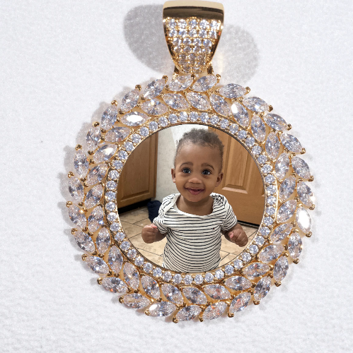 Large 3D Wheat Ear Custom Picture Pendant