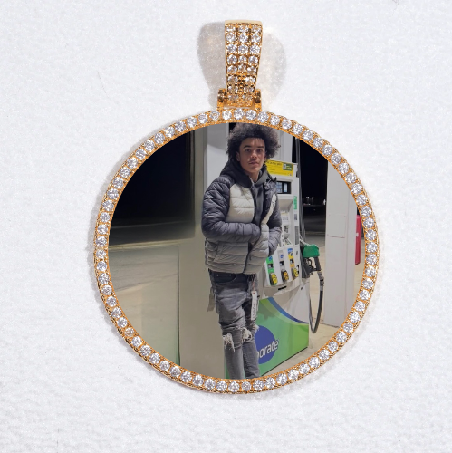 MEDIUM 3D CIRCLE CUSTOM PICTURE PENDANT