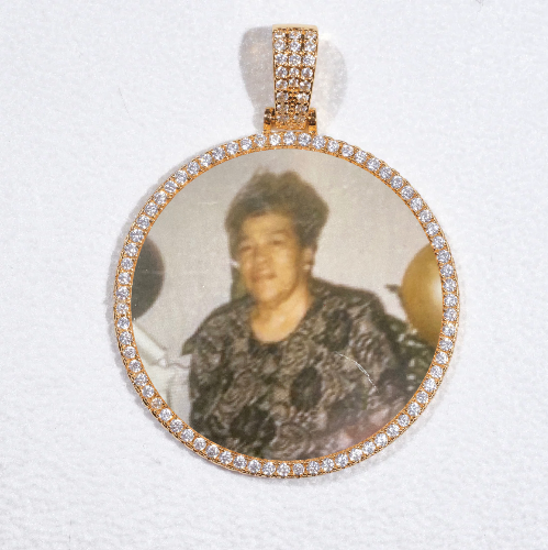 MEDIUM 3D CIRCLE CUSTOM PICTURE PENDANT