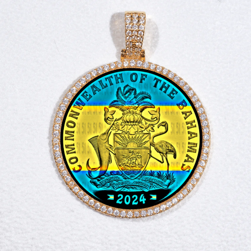 MEDIUM 3D CIRCLE CUSTOM PICTURE PENDANT