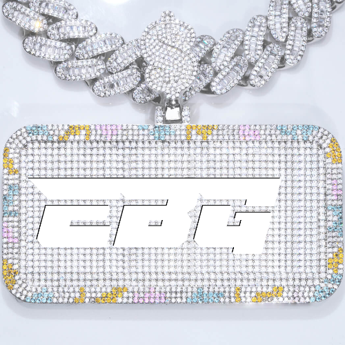 CUSTOM LETTER NECKLACE 3D COLORFUL SQUARE