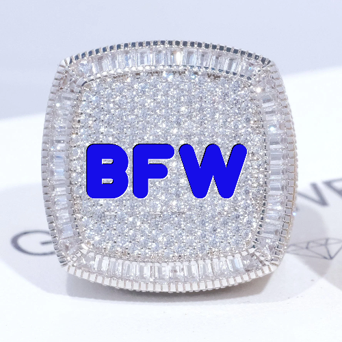 CUSTOM LETTER 3D ICED RING