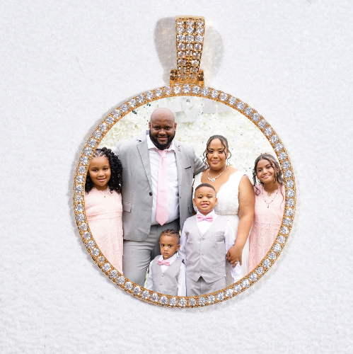 MEDIUM 3D CIRCLE CUSTOM PICTURE PENDANT