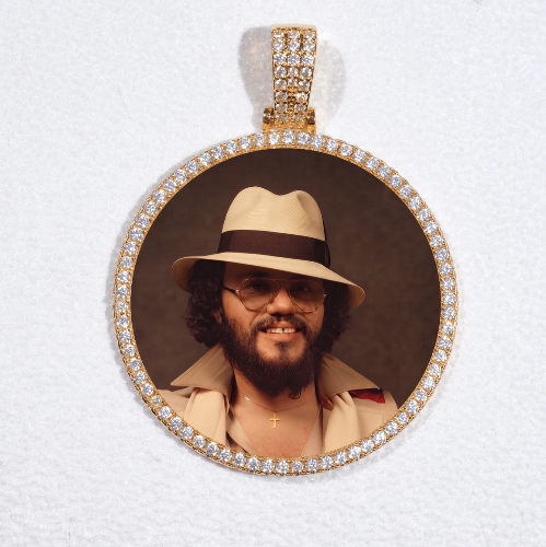 MEDIUM 3D CIRCLE CUSTOM PICTURE PENDANT