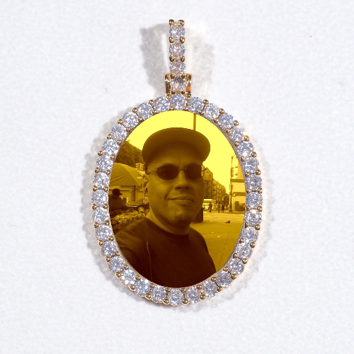 3D Oval Custom Picture Pendant