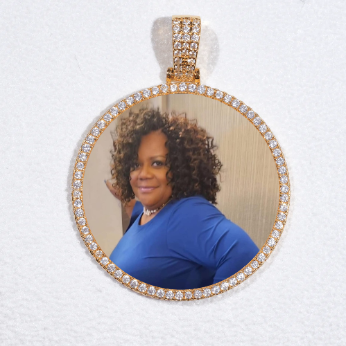 MEDIUM 3D CIRCLE CUSTOM PICTURE PENDANT