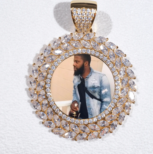 Large 3D Wheat Ear Custom Picture Pendant