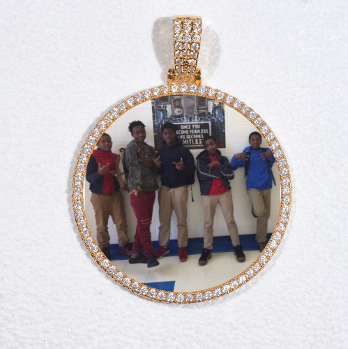 MEDIUM 3D CIRCLE CUSTOM PICTURE PENDANT