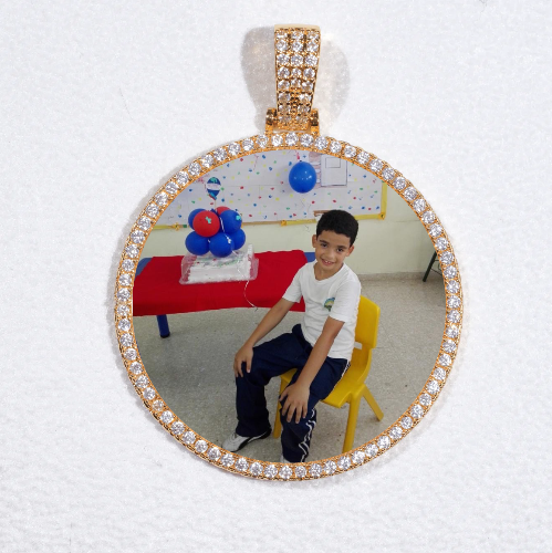 MEDIUM 3D CIRCLE CUSTOM PICTURE PENDANT