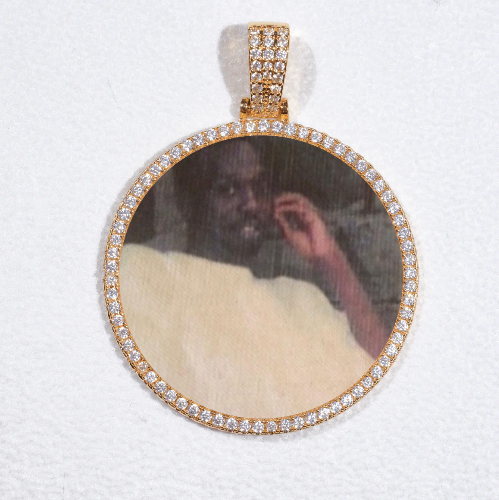 MEDIUM 3D CIRCLE CUSTOM PICTURE PENDANT