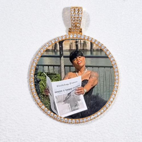 MEDIUM 3D CIRCLE CUSTOM PICTURE PENDANT