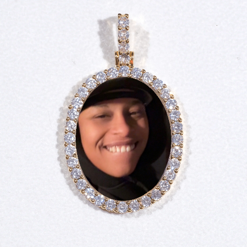 3D Oval Custom Picture Pendant