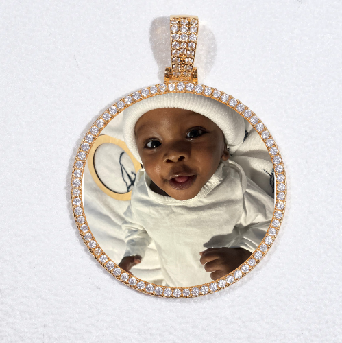 MEDIUM 3D CIRCLE CUSTOM PICTURE PENDANT