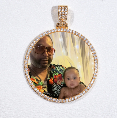 MEDIUM 3D CIRCLE CUSTOM PICTURE PENDANT