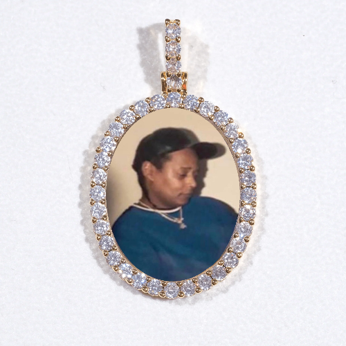 3D Oval Custom Picture Pendant