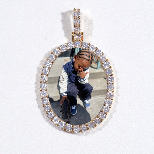 3D Oval Custom Picture Pendant