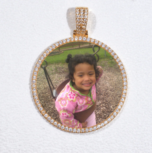 MEDIUM 3D CIRCLE CUSTOM PICTURE PENDANT