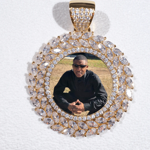 Large 3D Wheat Ear Custom Picture Pendant