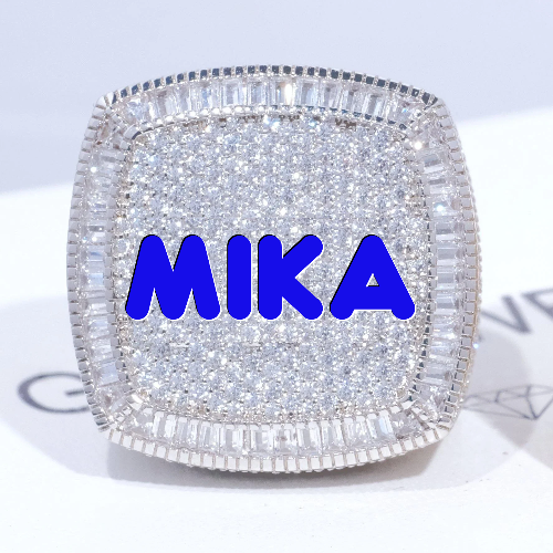 CUSTOM LETTER 3D ICED RING