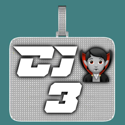 CUSTOM LETTER NECKLACE 3D BIG SQUARE